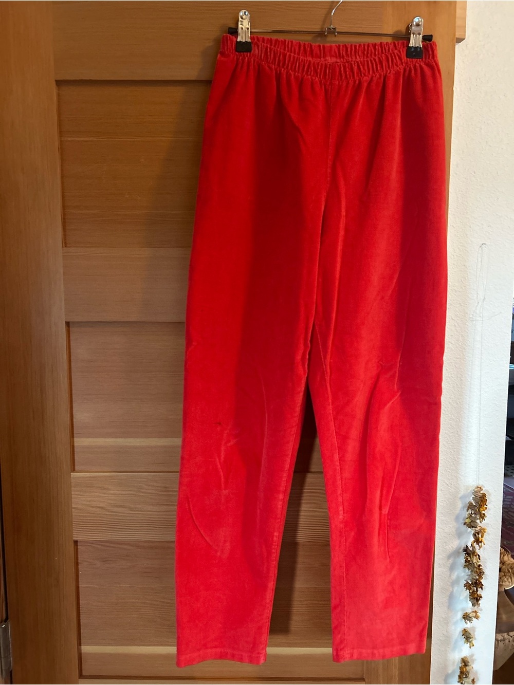 Urban Outfitters Red Corduroy Elastic Waist Pants